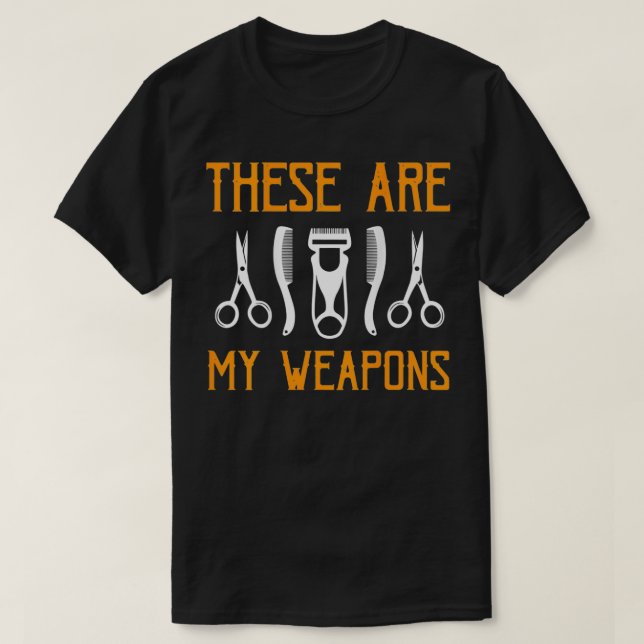 Camiseta Arma de barbero verdadera (Diseño del anverso)