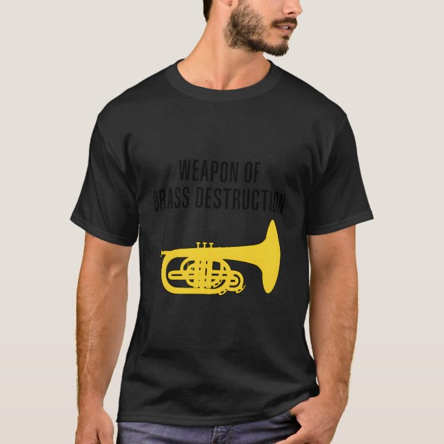 Camiseta Arma De Destrucción De Brass Divertido Marchando M (Anverso)