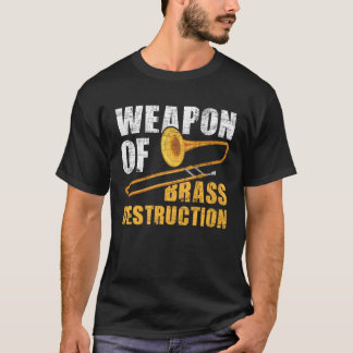 Camiseta Arma De Destrucción De Brass Trombone Player Jazz