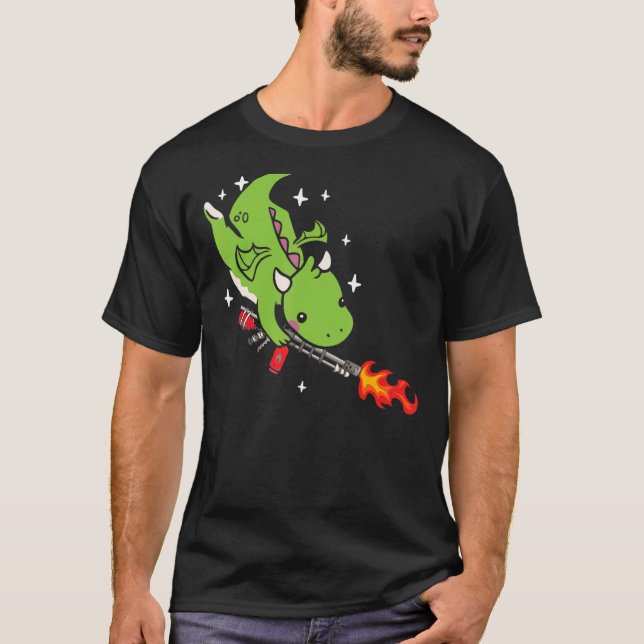 Camiseta Arma de fuego del lanzador de llamas Dragon Flamet (Anverso)