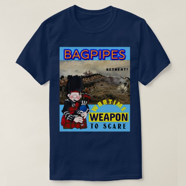 Camiseta Arma de guerra de los Bagpipers (Diseño del anverso)