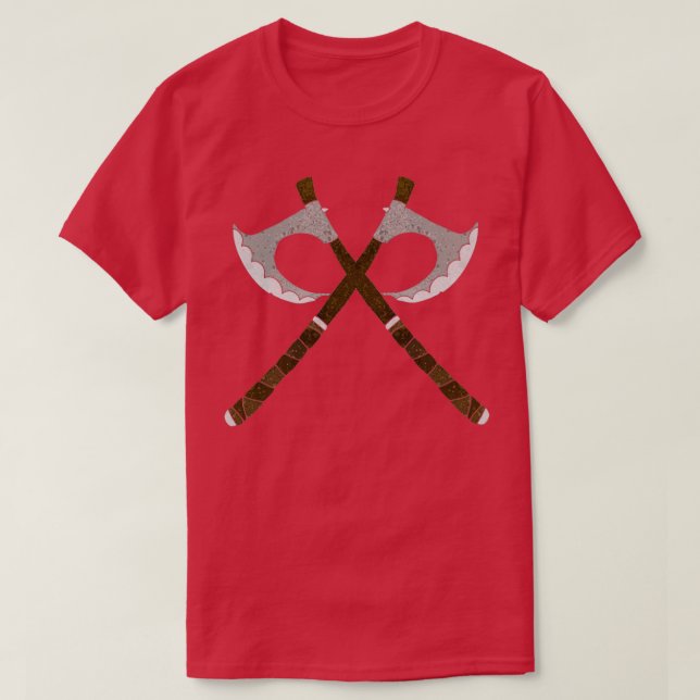 Camiseta Arma de hacha de viruela medieval (Diseño del anverso)
