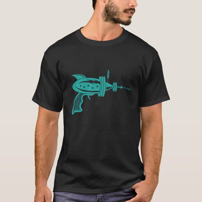 Camiseta Arma de rayo retro en trullo (Anverso)
