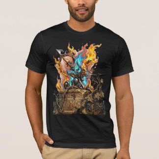 Camiseta Arma Mítica Llameante en 3D Dibujada a Mano - Astr