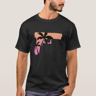 Camiseta Arma tropical de arma de fuego Cute Hawaian Aloha