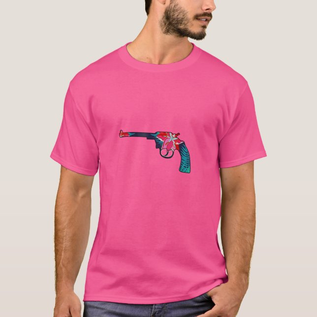 Camiseta Arma tropical de arma de fuego playa Hawai Aloha G (Anverso)