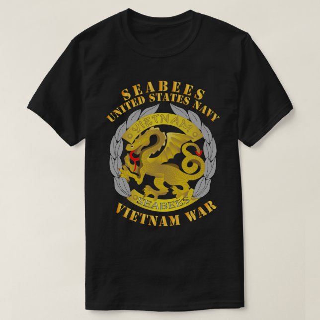 Camiseta Armada - Medalla de los Seabees - Guerra de Vietna (Diseño del anverso)