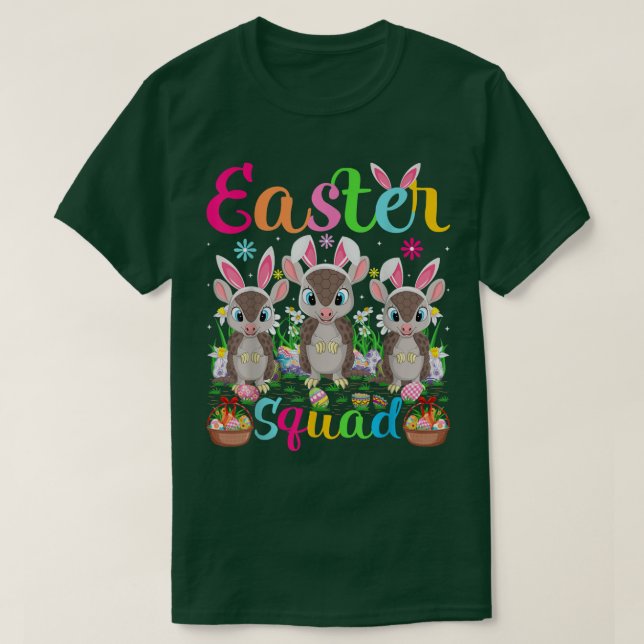 Camiseta Armadillo Bunny Ear Escuadrón de Pascua Armadillo  (Diseño del anverso)