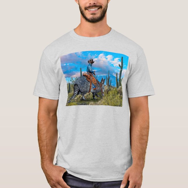 Camiseta Armadillo Cactus Cowboy (Anverso)