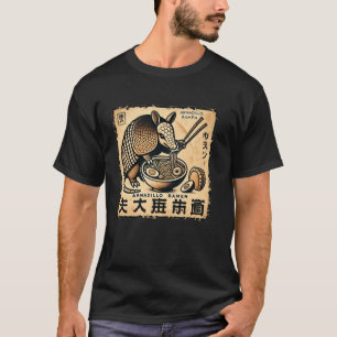 Camiseta Armadillo de fauna amante de fideos de arte de cue