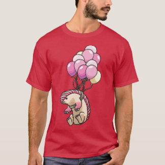 Camiseta Armadillo de hadas rosadas Ballon Pichiciego Funny