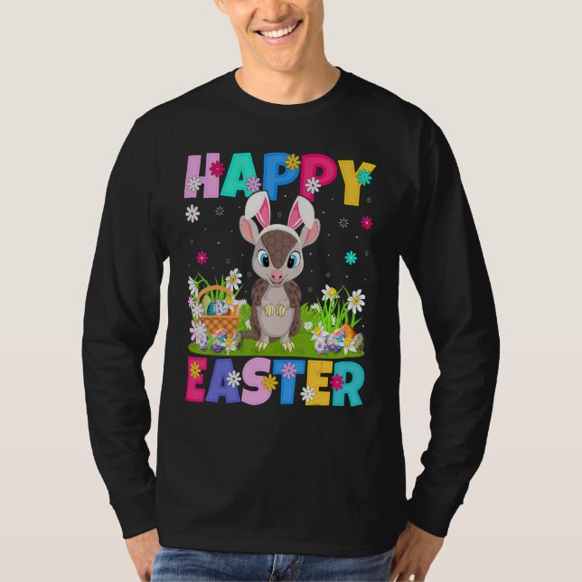 Camiseta Armadillo Happy Easter Bunny Armadillo Easter Su (Anverso)