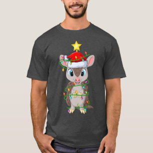 Camiseta Armadillo Iluminación de árbol de navidad que coin