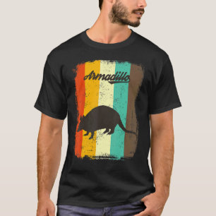 Camiseta Armadillo retro 70 Arte de animales de época