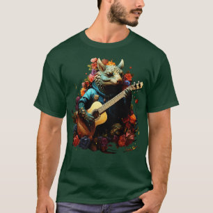 Camiseta Armadillo tocando guitarra