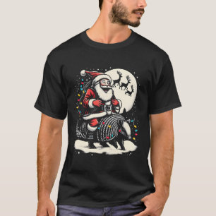 Camiseta Armadillo Ugly Xmas regalo Santa Riding Armadillo