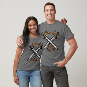 Camiseta Armado con fe cita bíblica Unisex