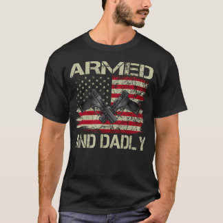 Camiseta Armado Y Divertido Padre Mortal Padre Para El Día