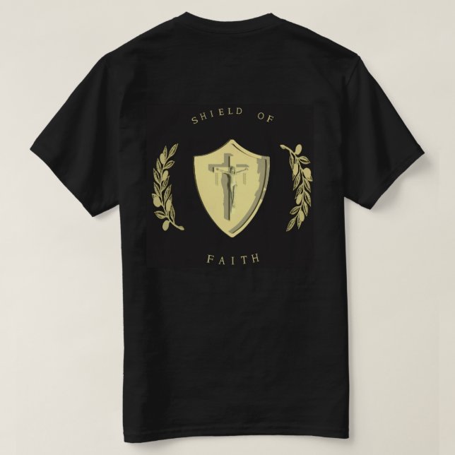 Camiseta Armadura de DIOS - escudo de la fe (Reverso del diseño)