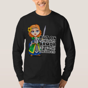 Camiseta Armadura de Dios Motivación Biblia Cristiana Efesi