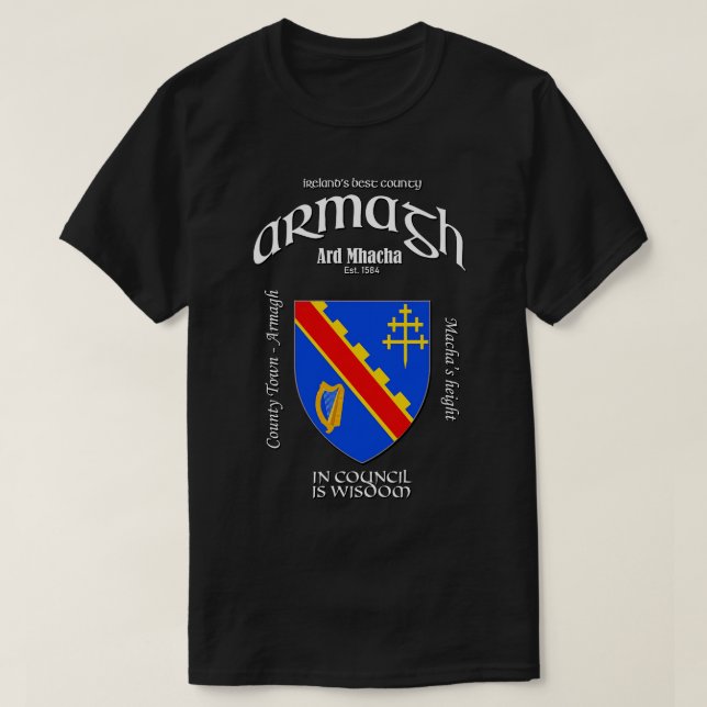 Camiseta Armagh Irlanda Escudo irlandés Escudo de armas (Diseño del anverso)