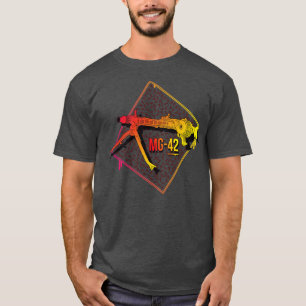 Camiseta Armamento de ametralladora MG42 alemán colorido