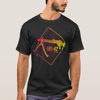 Camiseta Armamento de ametralladora MG-42 alemán colorido