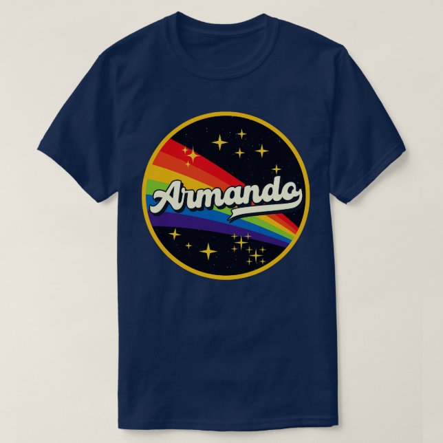 Camiseta Armando Arcoiris en estilo de cosecha espacial (Diseño del anverso)