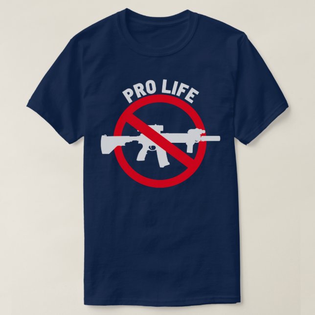 Camiseta Armas de ataque de prohibición de vida (Diseño del anverso)