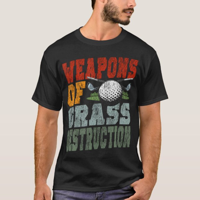 Camiseta Armas de césped de golf vintage retro (Anverso)