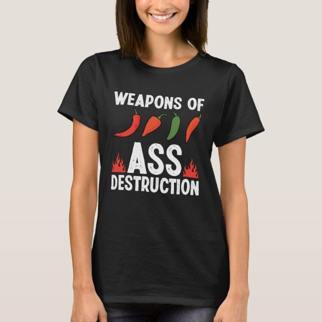 Camiseta Armas De Destrucción Comida De Cabeza De Chili (Anverso)