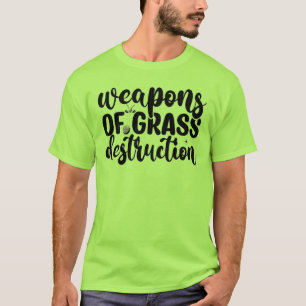 Camiseta Armas de destrucción de césped; tipografía de golf