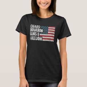 Camiseta Armas de fuego y libertad de cigarro