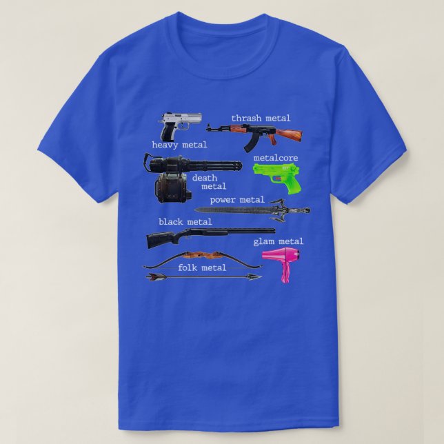 Camiseta Armas de música Metalizado (Diseño del anverso)