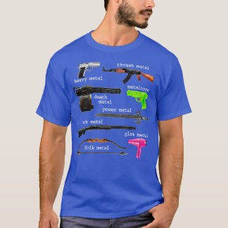 Camiseta Armas de música Metalizado