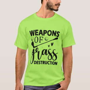 Camiseta Armas divertidas césped arte con palabras Golf 