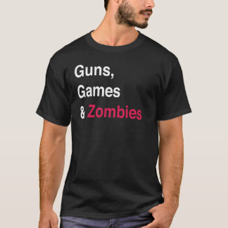 Camiseta Armas, juegos, zombis oscuros
