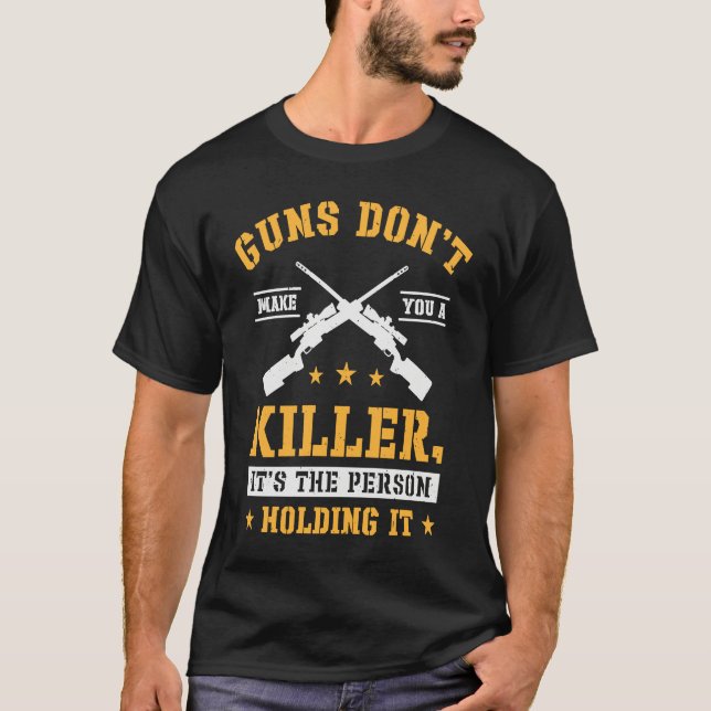 Camiseta Armas Pistola Dueño de Arma Tiroteo 2ª Enmienda Pr (Anverso)