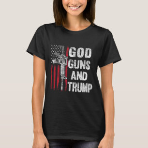 Camiseta Armas Y Bandera De Segunda Enmienda De Trump Ar15 