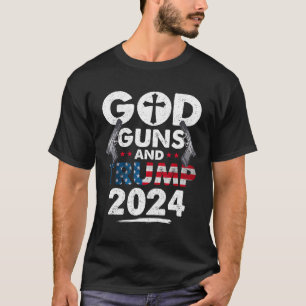 Camiseta Armas Y Bandera Estadounidense De Trump 2024