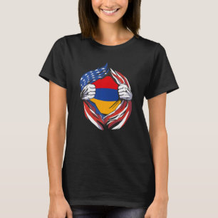 Camiseta Armenia Bandera Americana Orgullosa de mi herencia