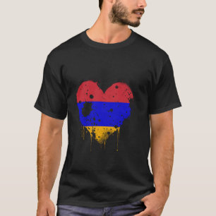 Camiseta Armenia: Bandera armenia Corazón de raíces armenia