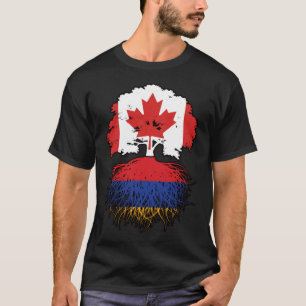 Camiseta Armenia: Bandera de raíces de árbol canadiense arm