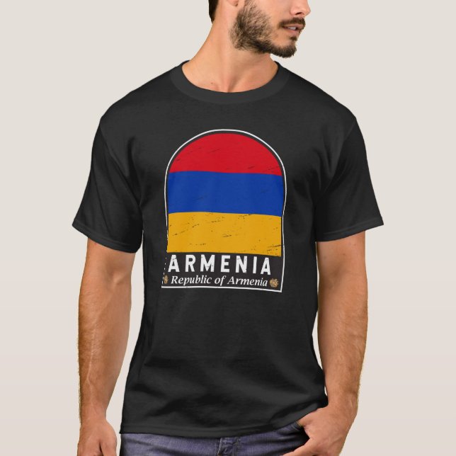 Camiseta Armenia Bandera Emblema con mal sabor  (Anverso)