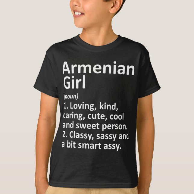 Camiseta ARMENIA, CHICA ARMENIA, entrega la divertida raíz  (Anverso)