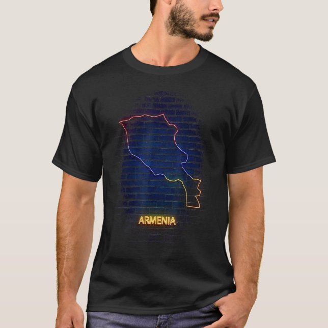 Camiseta ARMENIA country outlline Flag (Anverso)