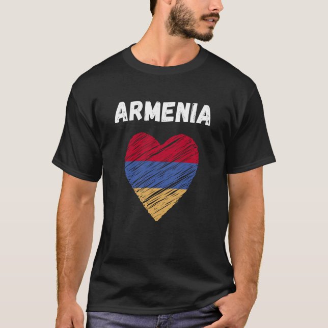 Camiseta Armenia Flag Holiday Armenia Heart Armenian Flag (Anverso)