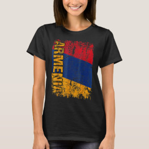 Camiseta ARMENIA Gran Bandera Vintage Molestias ARMENIA