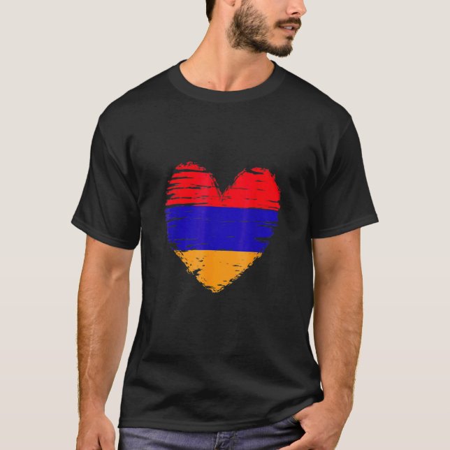Camiseta Armenia Heart Armenian Flag Armenian Pride (Anverso)