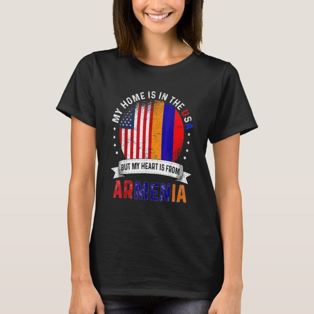 Camiseta Armenian American Patriot Heart is from Armenia Fl (Anverso)